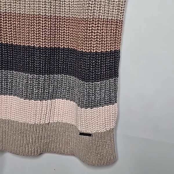 Abercrombie & Fitch high neck striped fall knitted knit warm sweater sz Small - Image 2