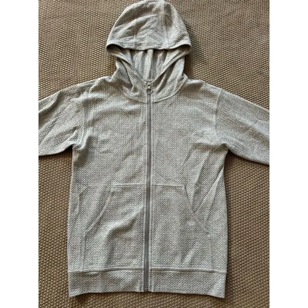Lululemon Women's All Yours Full Zip Gray Hoodie‎ Size 4 - Image 2