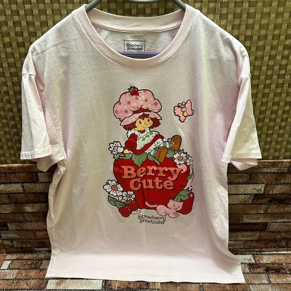 Strawberry Shortcake Women’s Berry Cute Pink Tee L - Image 4