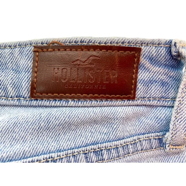 Hollister Jeans Womens 15L Ultra High Rise Mom Stretch‎ distressed Denim 32x29 - Image 4