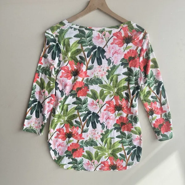 Tommy Bahama 100% Cotton Ashby Isles Faraway Blooms Knit Top S Tropical Heavenly - Image 8