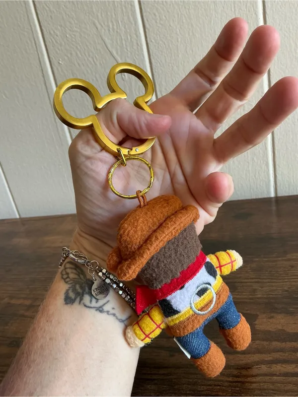 Rate Vintage 2010 Disney Toy Story Pook-a-Looz Woody plush keychain Keyring Fob - Image 2