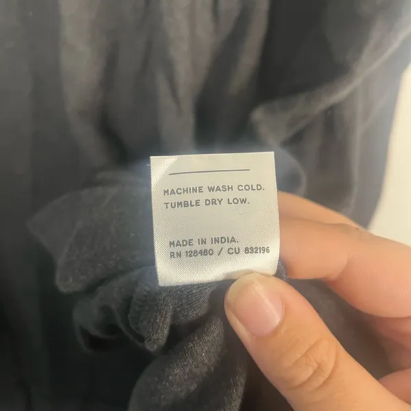 Pact 100% Organic Cotton Grey Open Front Cardigan Minimalist Large Pockets M/L - Image 4