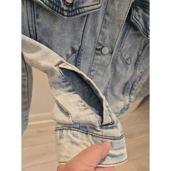 Wild Fable Jean Jacket Blue Acid Wash Trucker S-XS Womens - Image 3