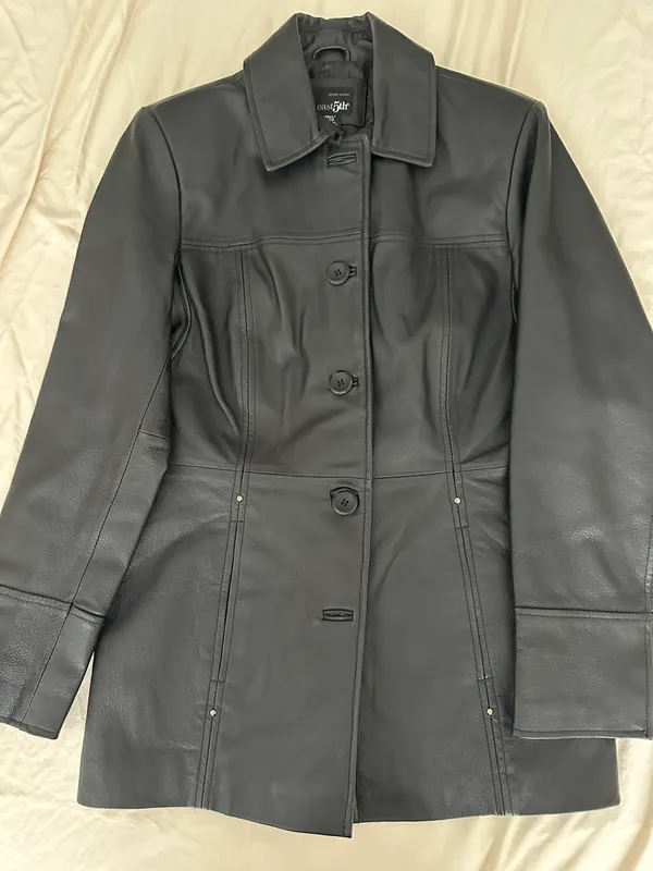 Vintage Real Leather Jacket - Image 7