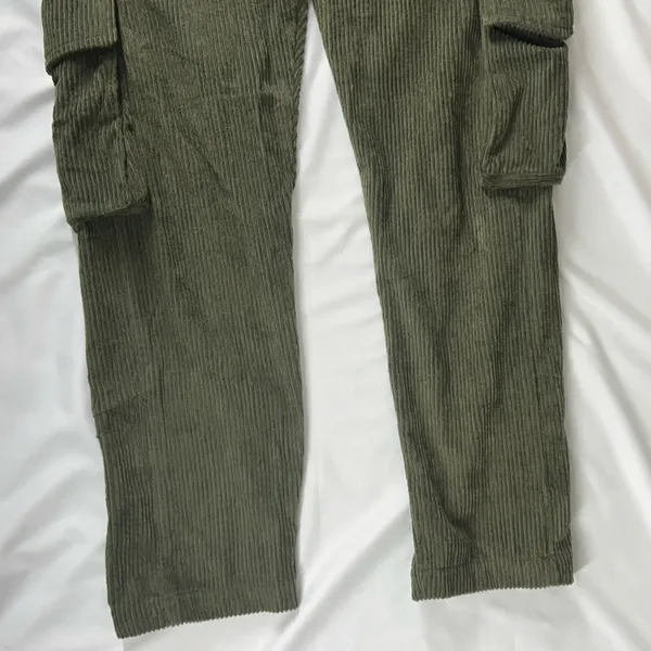 mnml Olive Corduroy Snap II Cargo Pants Men's Medium Green - Image 5