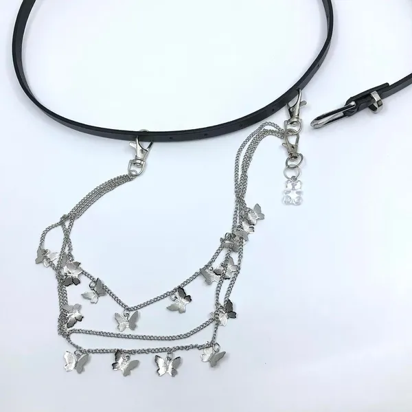 Vintage Y2K Gummy Bear Butterfly Chain Belt, Fits 33–36 Inches, X7GA1195 - Image 7