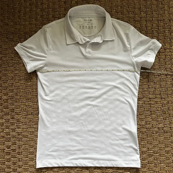 mens small white golf polo shirt - Image 5
