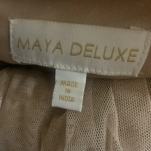 Maya Deluxe (ASOS) Women's Size 6 V-neck Maxi Tulle Dress Chic Sequin Bodice - Image 7