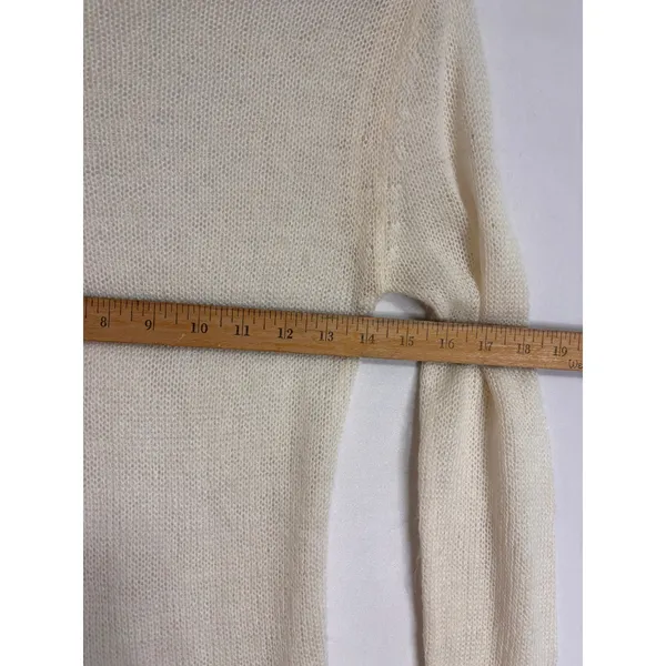 Zara SRPLS Turtleneck Sweater Womens‎ S Cream Sheer Open Knit Minimalist Neutral - Image 4