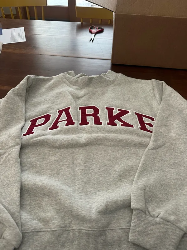 Grey and red PARKE mock neck - Image 3