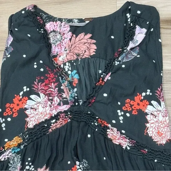 Free People Hazel Sleeveless Tunic Top Green Floral Women’s Small - Image 5