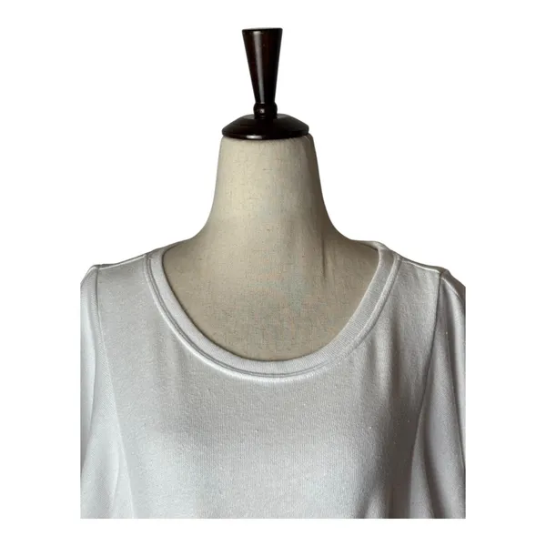 Z‎ Supply Dress Women Medium White Capri Ruffle Sleeve French Terry Mini NWT - Image 4