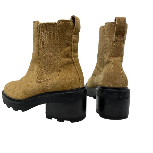 Madewell The Gwenda‎ Platform Ankle Boot Chunky Platform Suede Tan Size US 7 - Image 9