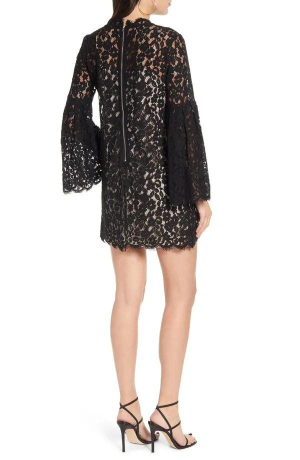 Black Long Sleeve Lace Shift Dress Endless Rose XS NWT - Image 2