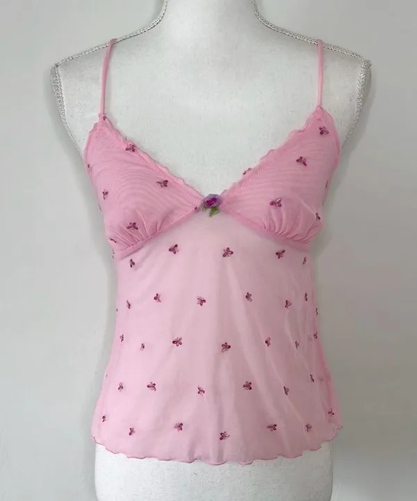 Y2K Victoria’s Secret Mesh Cami - Image 5