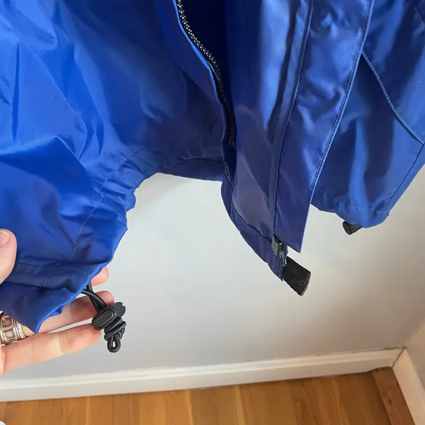Vintage 90s L.L.Bean Cobalt Blue Woman's Raincoat Heritage Countryside size XL - Image 6