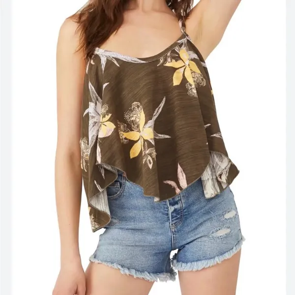 Free People We the Free Hey Girl Tank Top Army Combo Women's Size Small $58 - Image 9