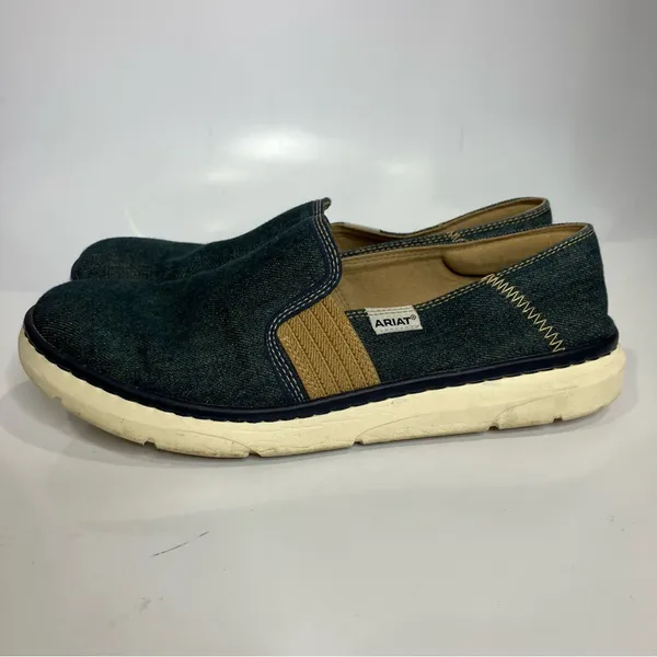 Ariat Ryder‎ shoes in blue denim slip on women’s size 10 casual sneakers loafers - Image 4