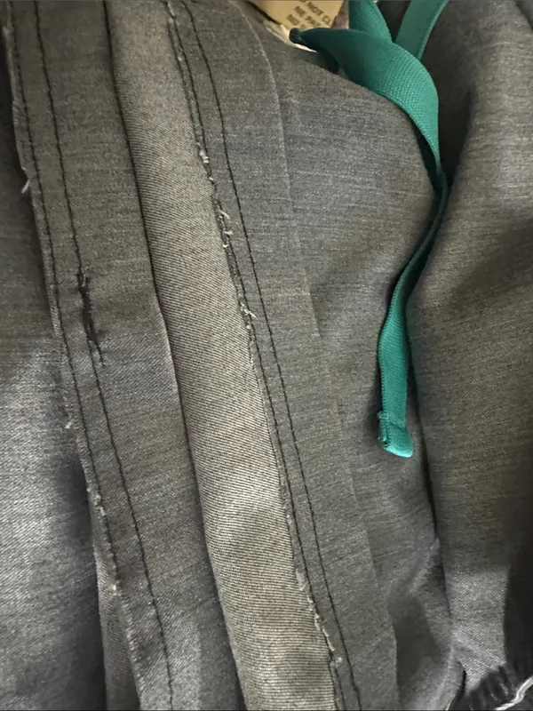 Figs Heather Gray Track Pants with Teal Drawstring - Image 15