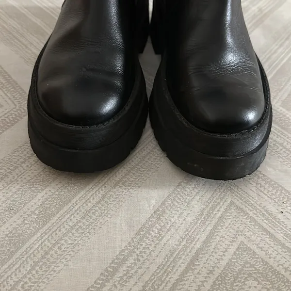 Kurt Geiger Sawyer Womens Black Embellished Leather Slip On Chelsea Boots Siz 37 - Image 6