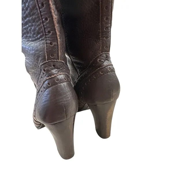Michael Kors Womens Brown Knee High Leather Riding Boots 10M SKU 7079 - Image 7