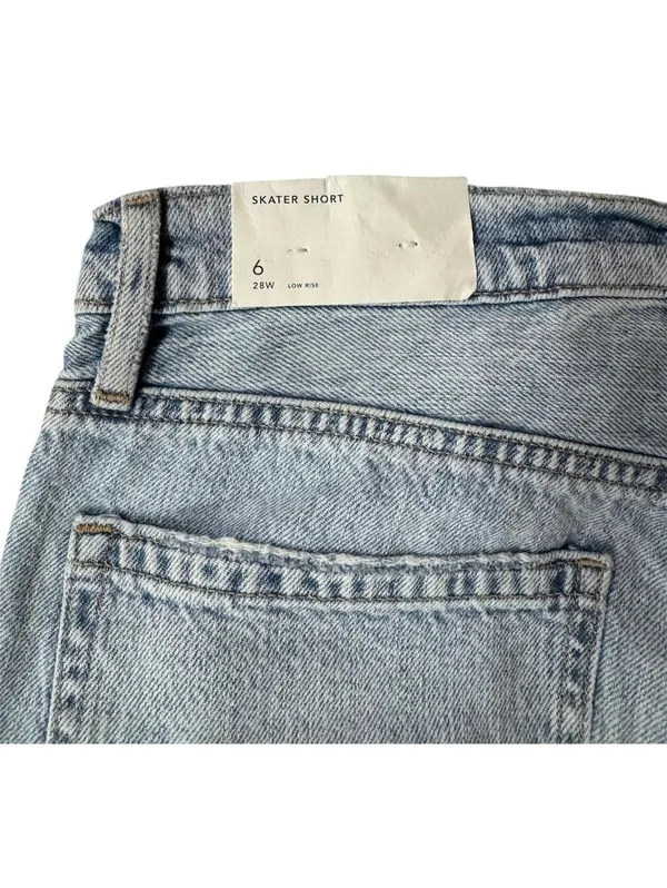 (C26) American Eagle 4 AE Skater Short Low Rise Denim Baggy Cotton Rip Relaxed - Image 3