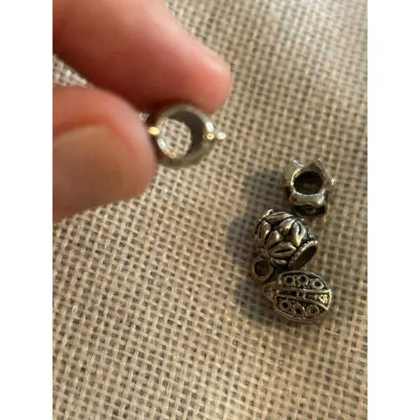 A496 charm bracket silver plated 5 pcs Gray - Image 4