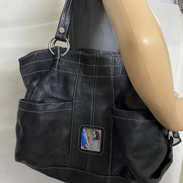 Tignanello Black Leather Shoulder Bag - Image 5