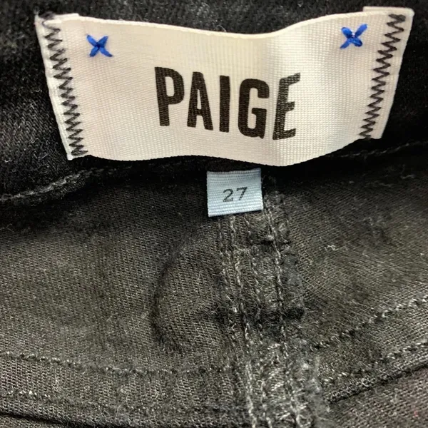 Paige Peg‎ Skinny Jeans in Black Overdye - Image 8