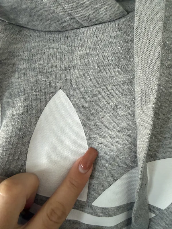 Slouchy Gray Adidas Hoodie - Image 3