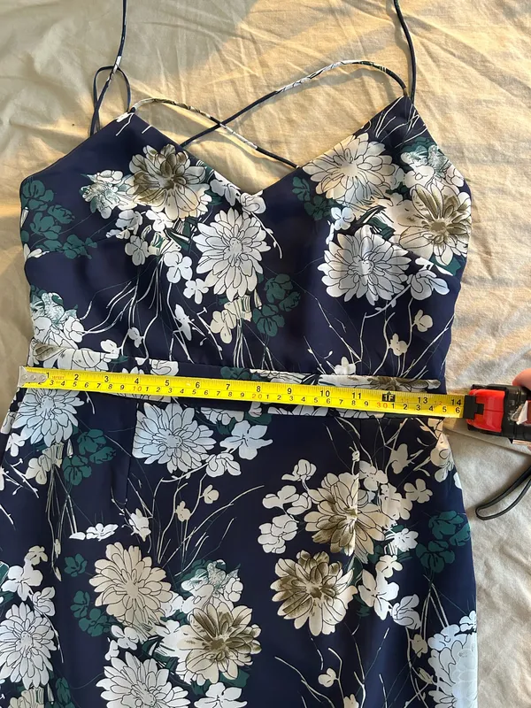 Two Sisters Navy Floral Maxi Dress - Image 8