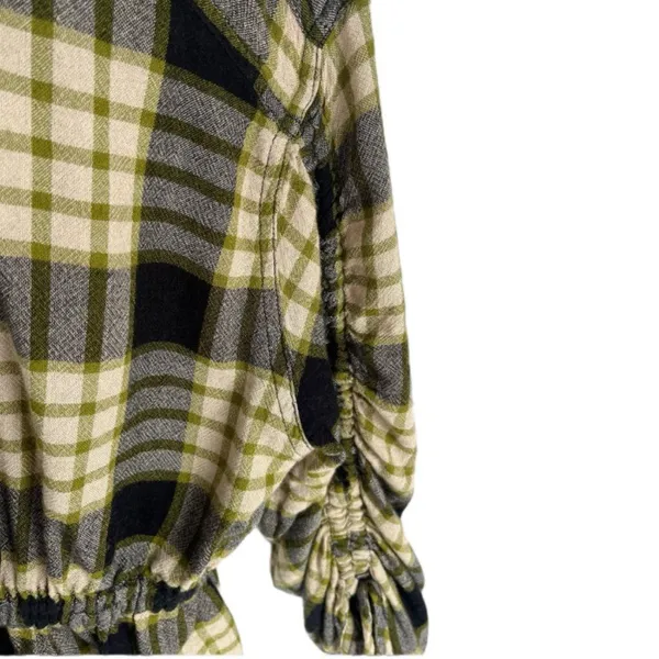 We the Free pacific dawn plaid wool blend shirt PLAID SIZE SMALL - Image 4