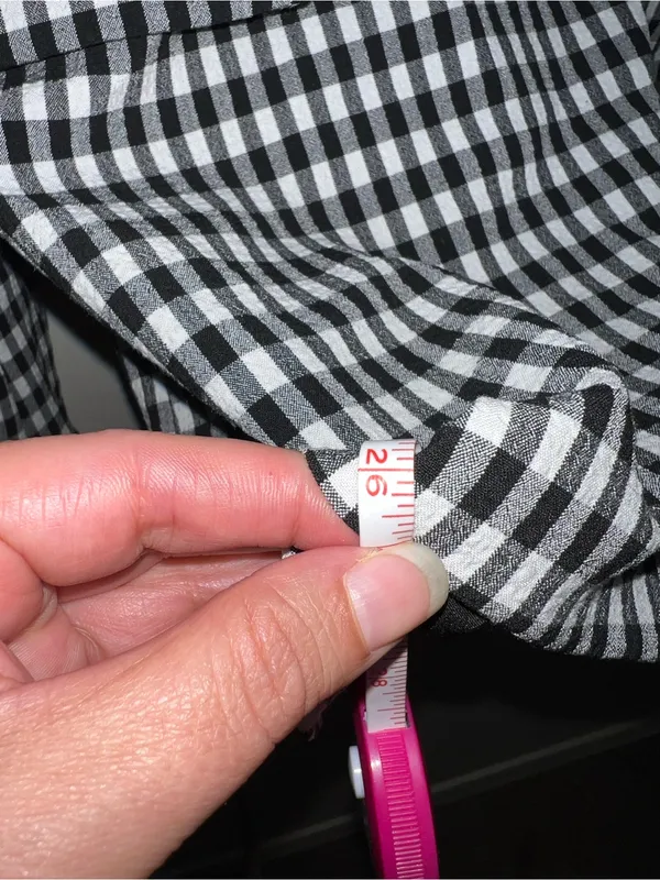 Maison D’ Amelie Black & White Gingham Double-Breasted Blazer - Image 3