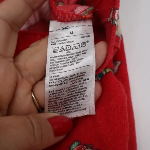 Old Navy Red Cotton Holiday Dog Print Pajama Pants Medium Christmas Loungewear - Image 3
