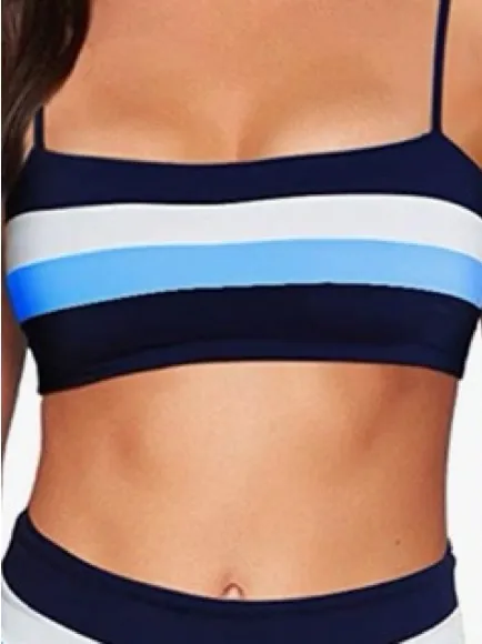 NWOT L*Space Rebel colorblock bikini top - Image 2