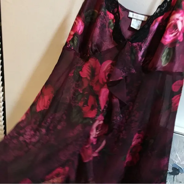 PRIVATE LUXURIES SEMI SHEER ADJUSTABLE STRAP TOP‎ Purple Size XL - Image 4