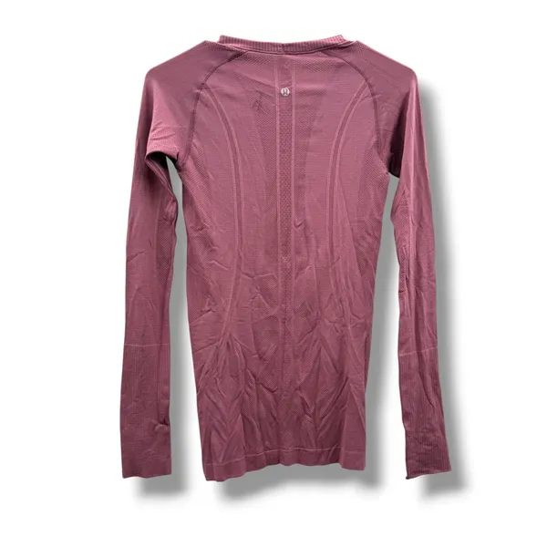 Lululemon Swiftly Tech 2.0 Long Sleeve Shirt Womens 4 Magenta Plum Thumbholes - Image 2