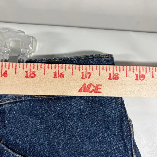 Frye Barrel Jean Medium Wash Floral Laser Etched Wide Leg Denim Pants 12 NEW - Image 3