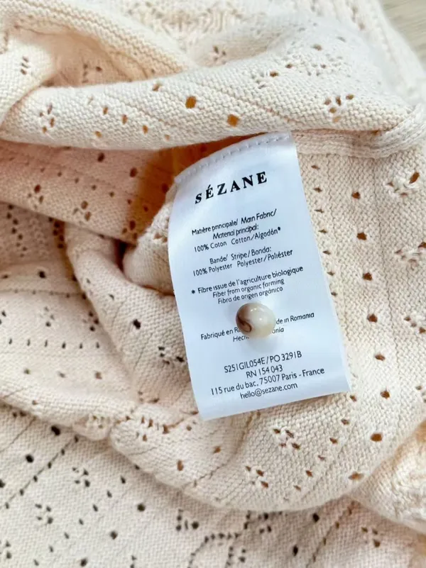 Sézane Cream Open-knit Lace Cardigan - Image 9
