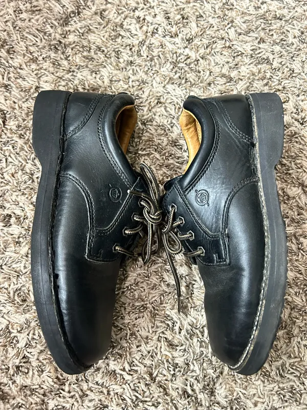 Born Black Leather Oxford Derby-style lace-up shoes Sz 8 - Image 5