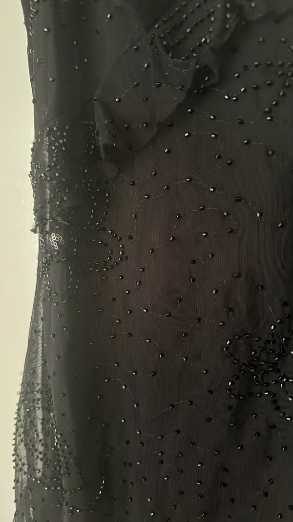 Beverly and Beck Beaded Mini Dress Black - Image 3