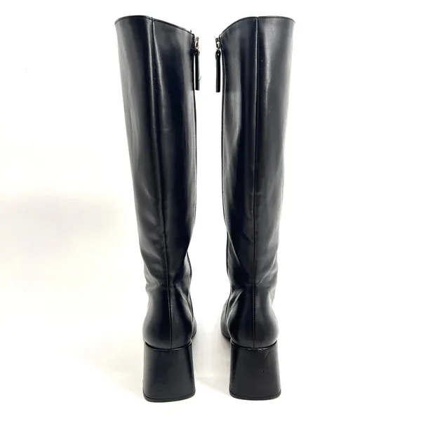SVEGAN Knee High Boots Women's Black Vegan Leather Block Heel Made‎ in Spain 9.5 - Image 10