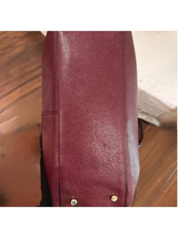 Coach Tyler Burgundy & Aubergine Leather Tote F57210 - Image 4