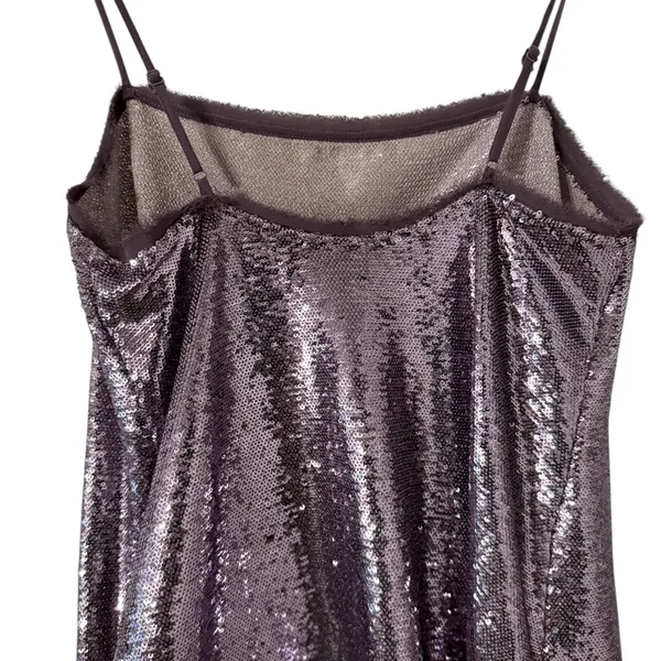 FREE PEOPLE Intimately Time To Shine Sequin Purple Slip Mini Dress - Image 6