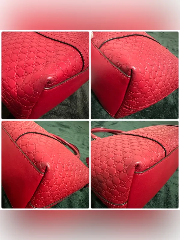 Gucci Micro Guccissima 2-Way Bag in Dark Red - Image 8