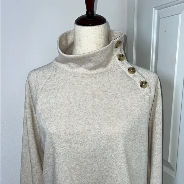 J. Crew Cream Cowl Neck Sweater with‎ Relaxed Fit - Image 14