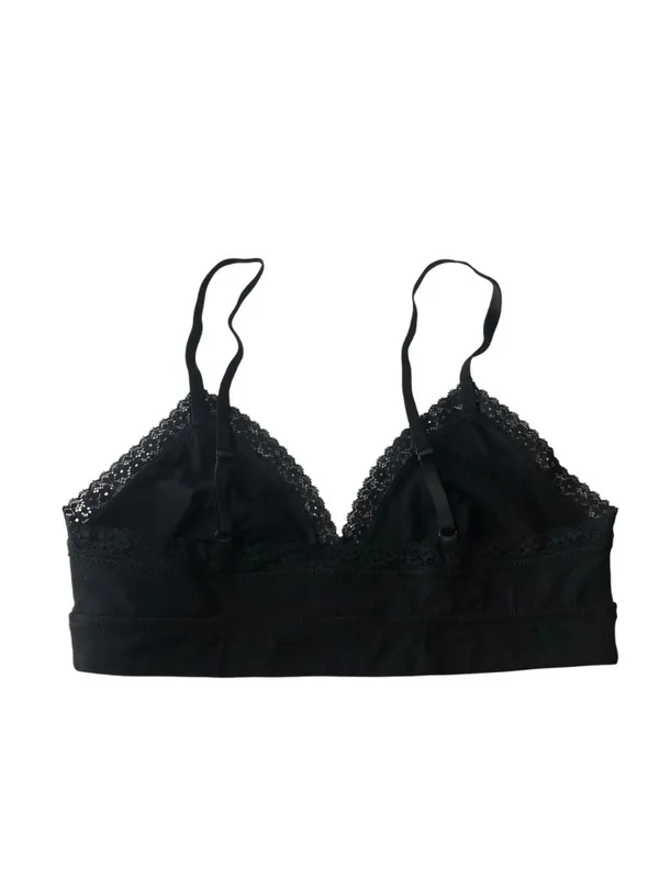 Jenni Intimates On Repeat Wide Lace Trim Bralette Deep Black XL - Image 2