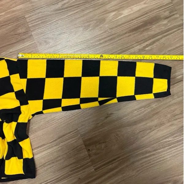 NASCAR Checkered Quarter Zip Fleece Sweatshirt Cropped Y2K Streetwear - Image 9
