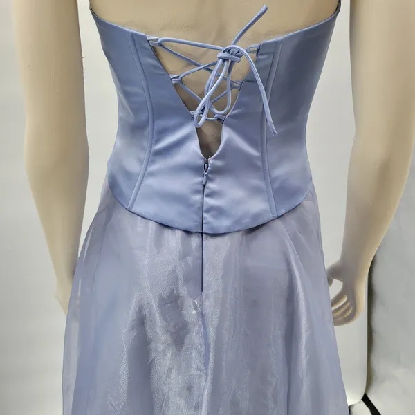Michelangelo Gown Womens 6 Blue Beaded Whimsical Fairy Corset Halter Prom Dress - Image 16